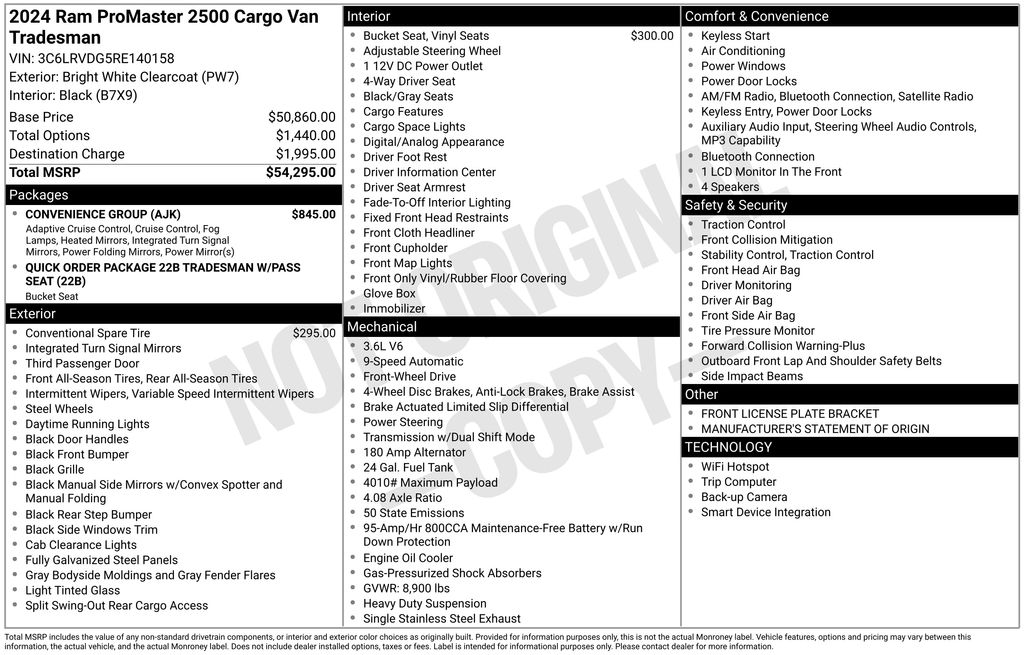 ram promaster cargo van 2024 3C6LRVDG5RE140158 image ram promaster cargo van 2024 3C6LRVDG5RE140158 image